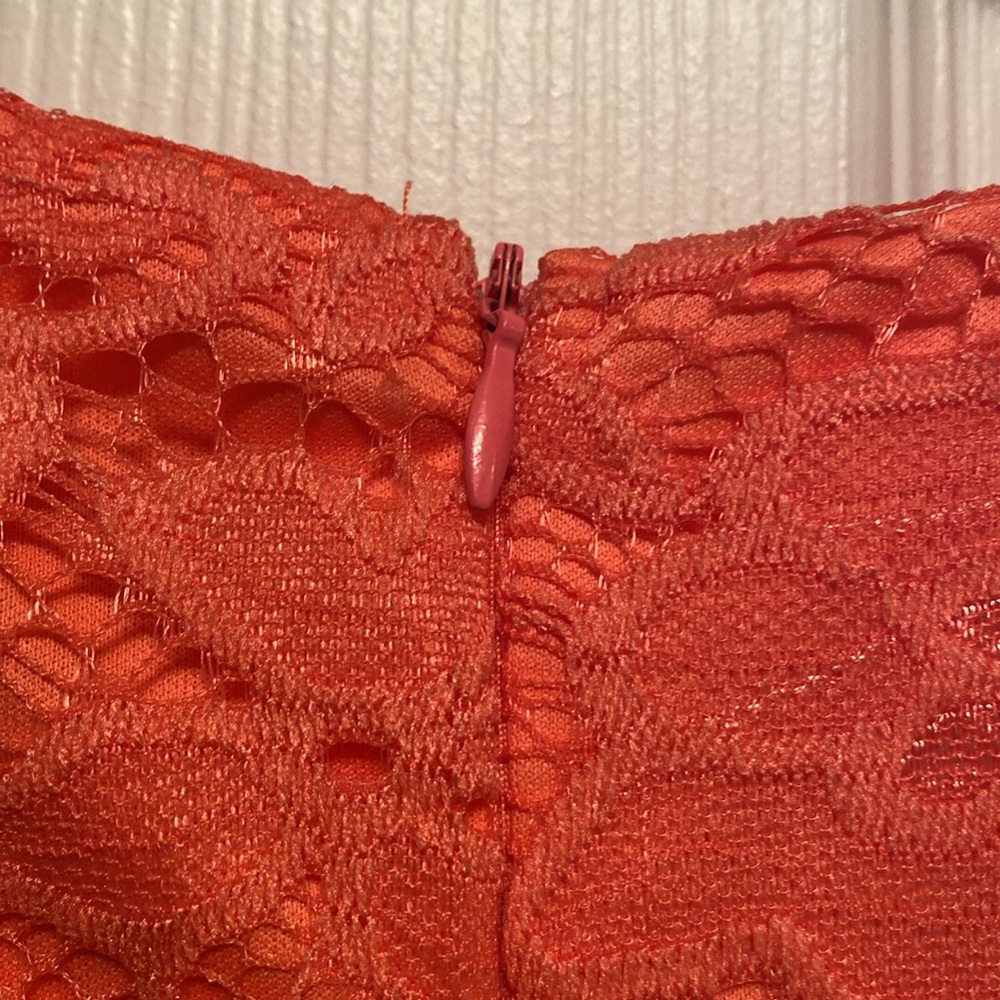 NWOT Meetjen Peach Sleeveless Lace Dress…size S - Picture 3 of 5